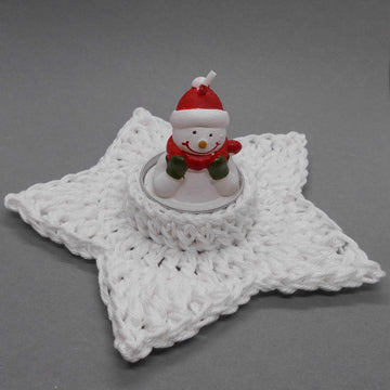 Star tealight holder candle holder - very easy and fast from scraps of yarn