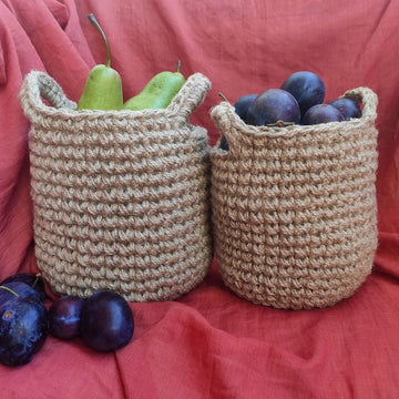 Jute Basket With Handles (2 sizes)