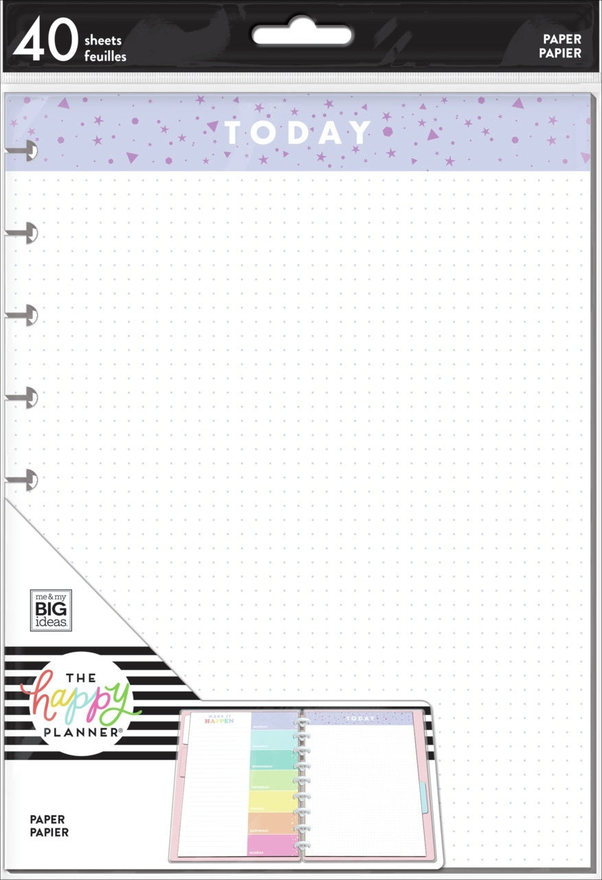 Happy Planner Fill Paper 9.25"X7" 40/Pkg - Color