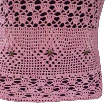 Crochet Pink Blouse