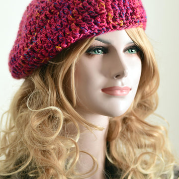 Olena crochet slouch hat in 3 sizes