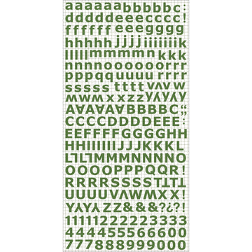 Kaisercraft Alphabet Stickers 6"X12" 5/Pkg - Green
