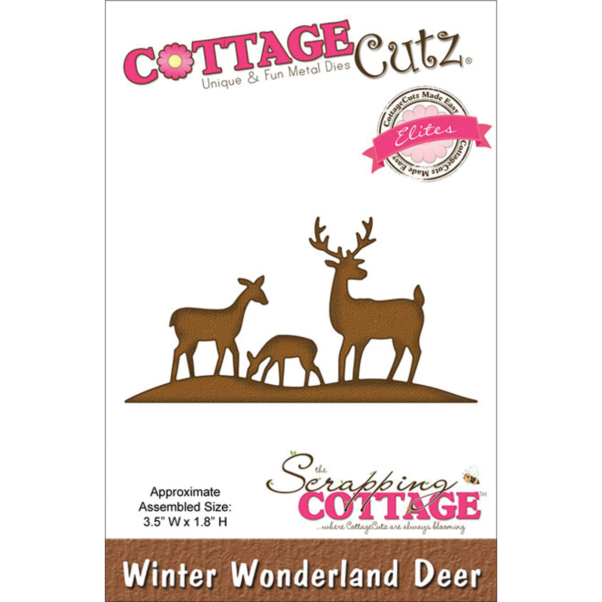 CottageCutz Elites Die - Winter Wonderland Deer 3.5"X1.8"
