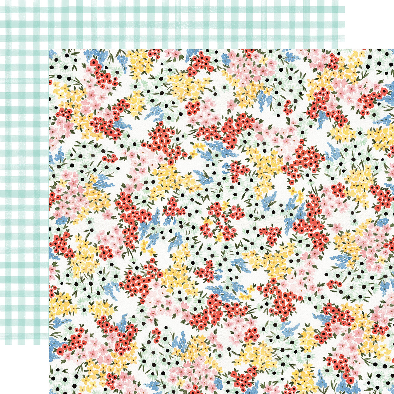 Echo Park Paper Oh Happy Day Spring Double-Sided Cardstock 12"X12" 25/Pkg - Tiny Floral