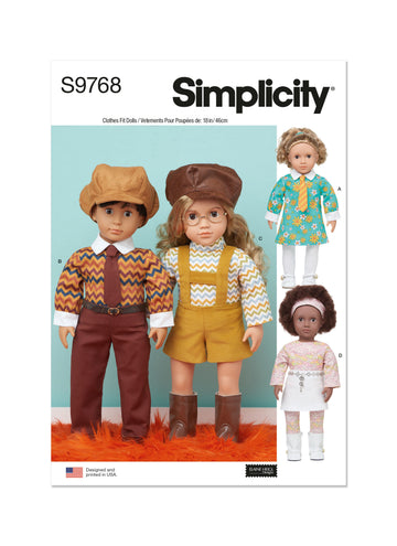 Simplicity 18" Doll Clothes by Elaine Heigl Designs S9768 - Sewing Pattern