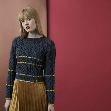 "Grete Jumper" - Jumper Knitting Pattern For Women in Debbie Bliss Cashmerino Aran - DB225
