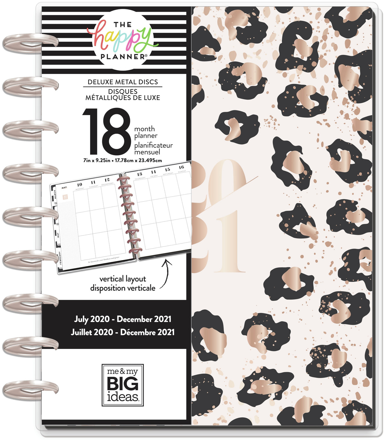 Happy Planner 18-Month Dated Medium Planner 7.75"X9.75" - Deluxe Wild Style, July