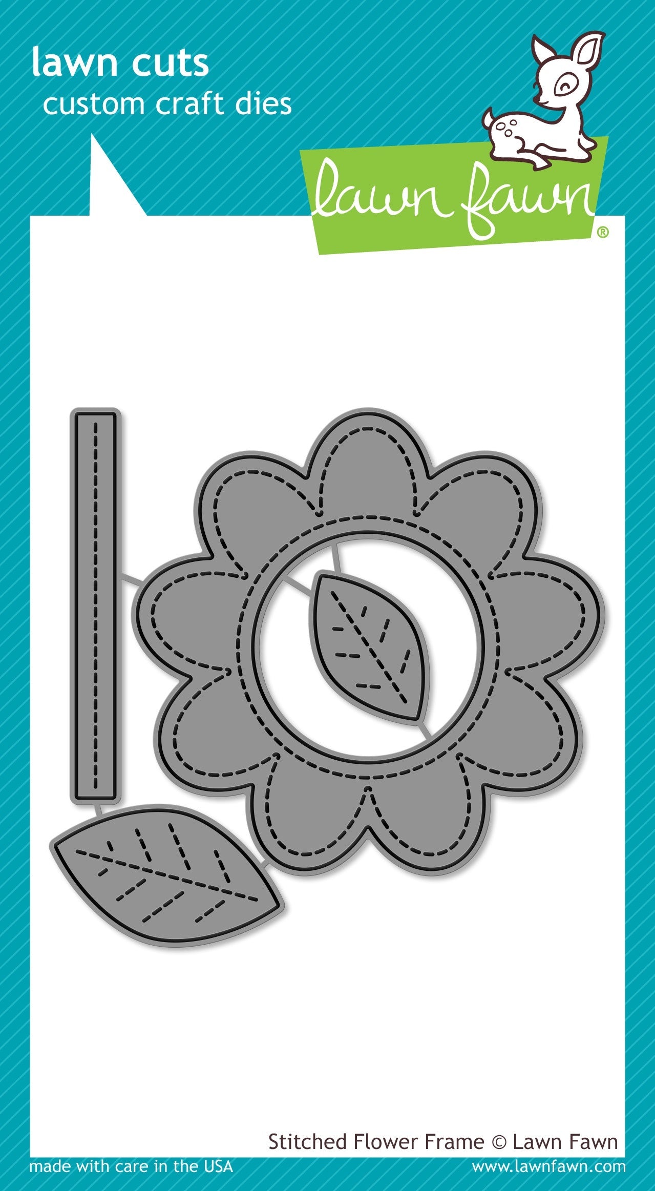 Lawn Fawn Lawn Cuts Custom Craft Die - Stitched Flower Frame