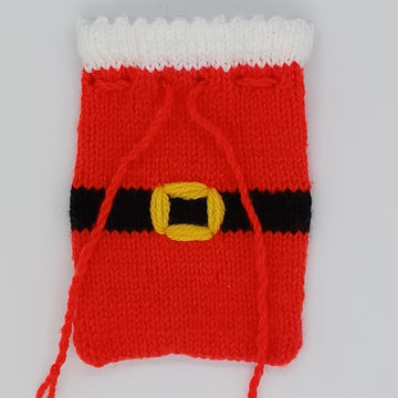 Christmas Chocolate Coin Bags Knitting Pattern Decoration