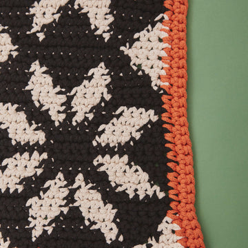 Monochrome Burst Mat - Free Rug Crochet Pattern in Paintbox Yarns Recycled Big Cotton