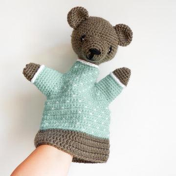 025-Bear crochet puppet