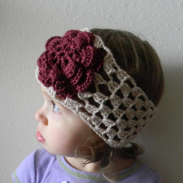 Rose granny square headband