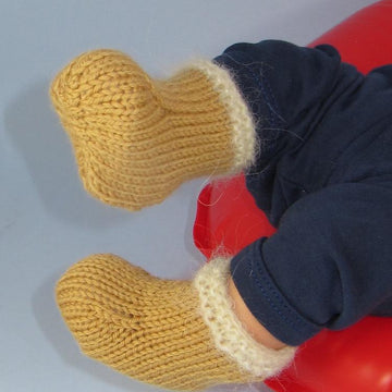 Baby Simple Fur Trim Booties (Bootees)