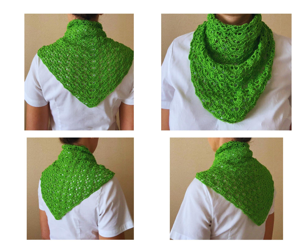 Crochet triangle scarf pattern