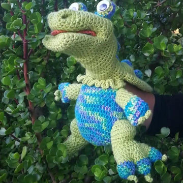 Dinosaur Crochet Hand Puppet