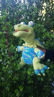 Dinosaur Crochet Hand Puppet