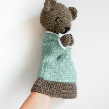 025-Bear crochet puppet