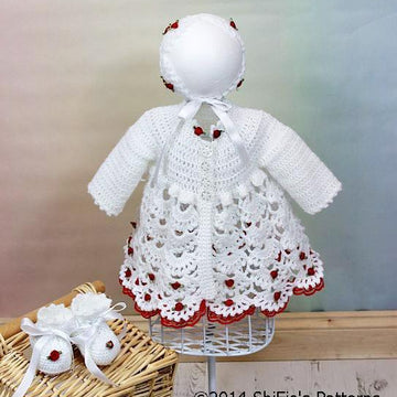 Crochet Pattern Baby Jacket, hat & booties #280