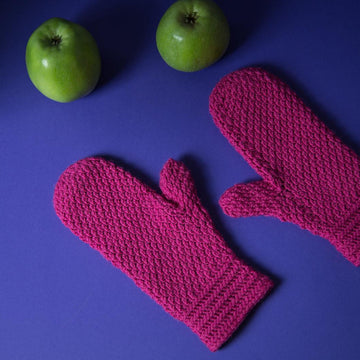 Warm hugs crochet mittens