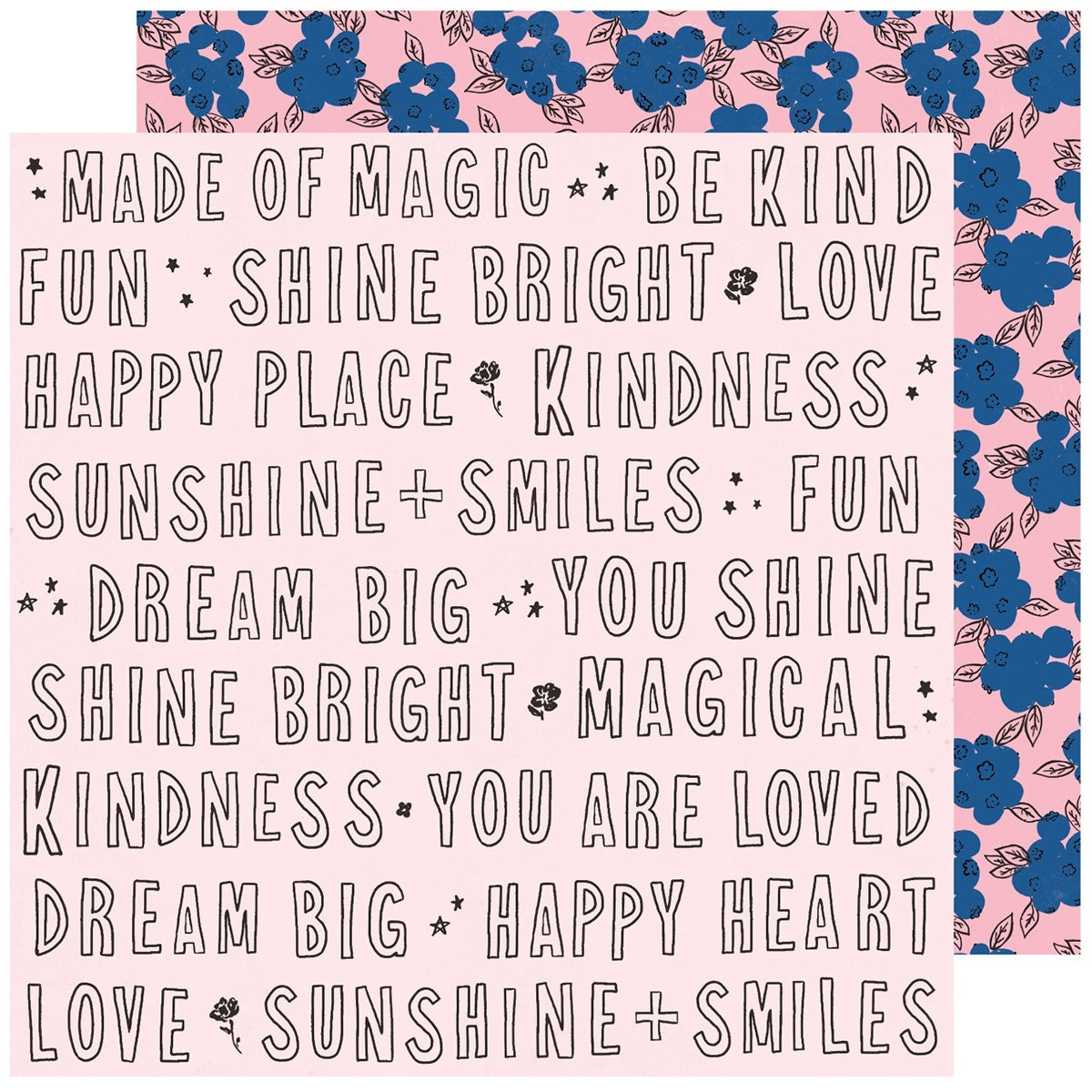 American Crafts Maggie Holmes Sweet Story Double-Sided Cardstock 12"X12" 25/Pkg - Kindness