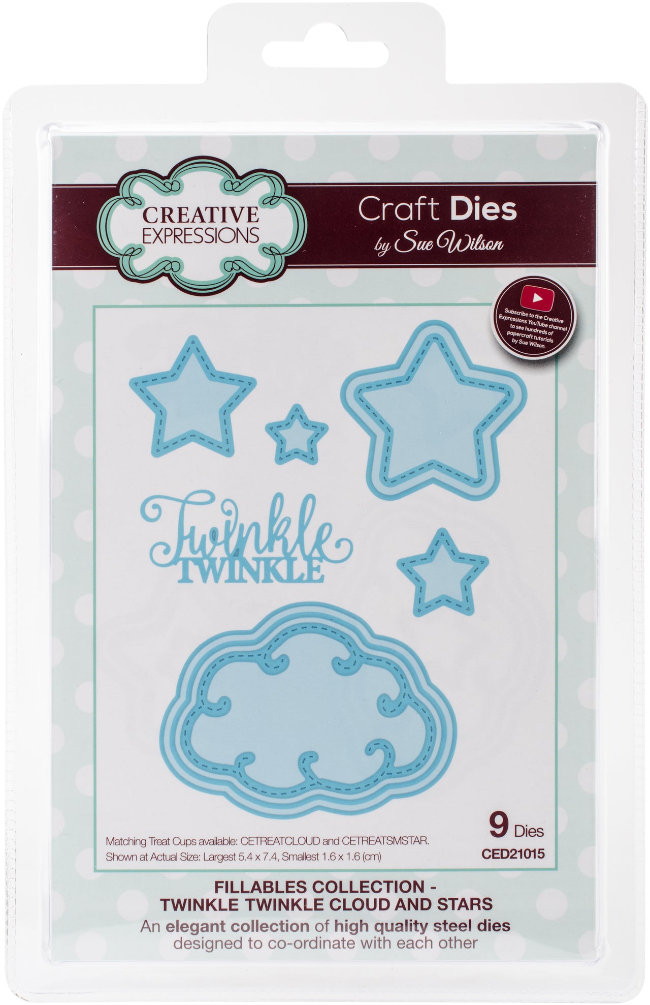 Creative Expressions Craft Dies By Sue Wilson - Fillables-Twinkle Twinkle Clouds & Stars