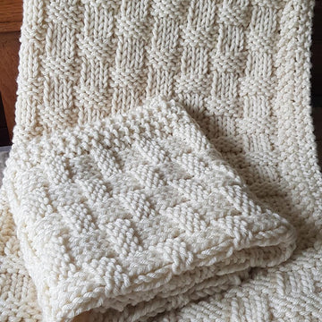 Chunky Basket Stitch Baby Blanket