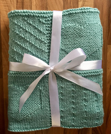 So Precious Heart Patchwork effect Baby Blanket