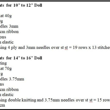 Knitting pattern dolls Knitting Pattern #402