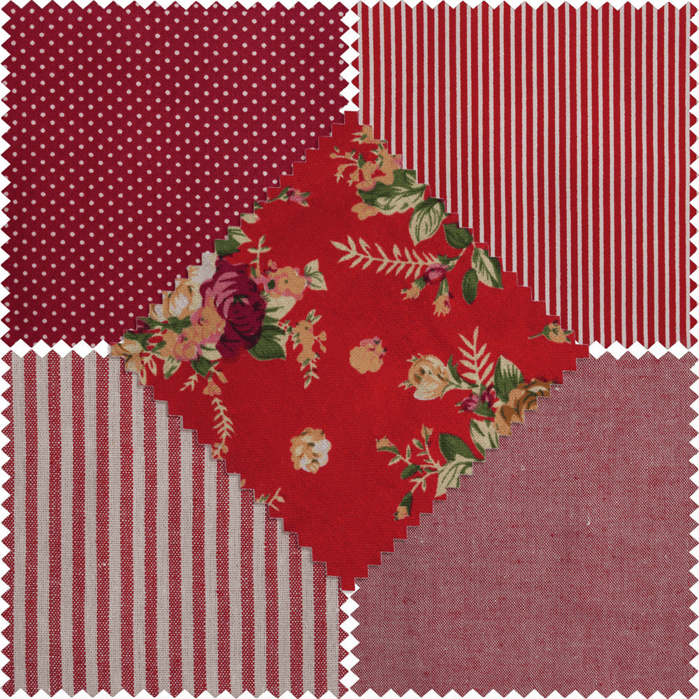 Trimits Red Cotton Blend Fat Quarter Bundle - Red