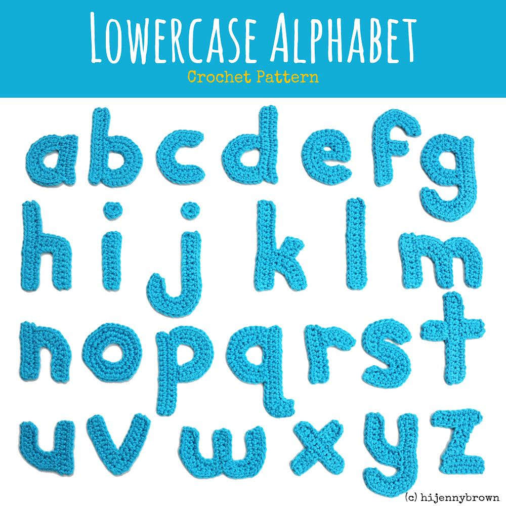 Lowercase Alphabet Crochet Motifs Pattern
