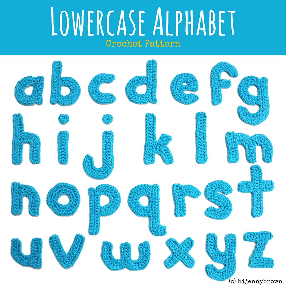 Lowercase Alphabet Crochet Motifs Pattern