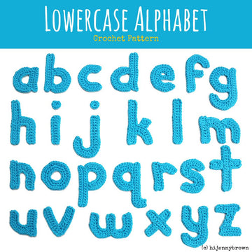 Lowercase Alphabet Crochet Motifs Pattern
