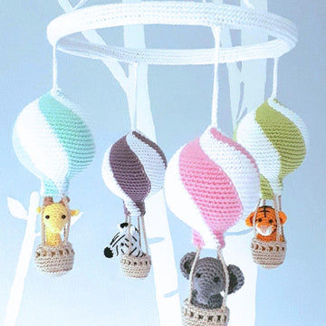Hot air balloon baby mobile