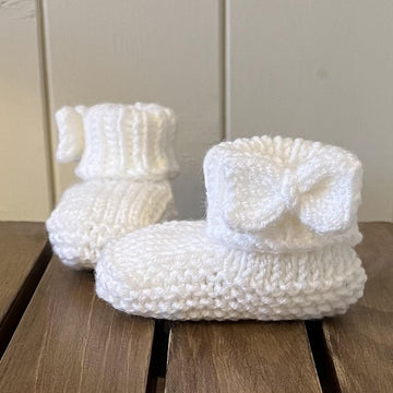 Luna Bow Baby Booties