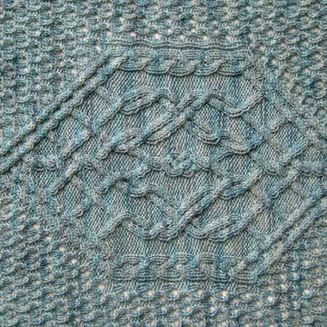 Glasgow Cable Lace Shawl