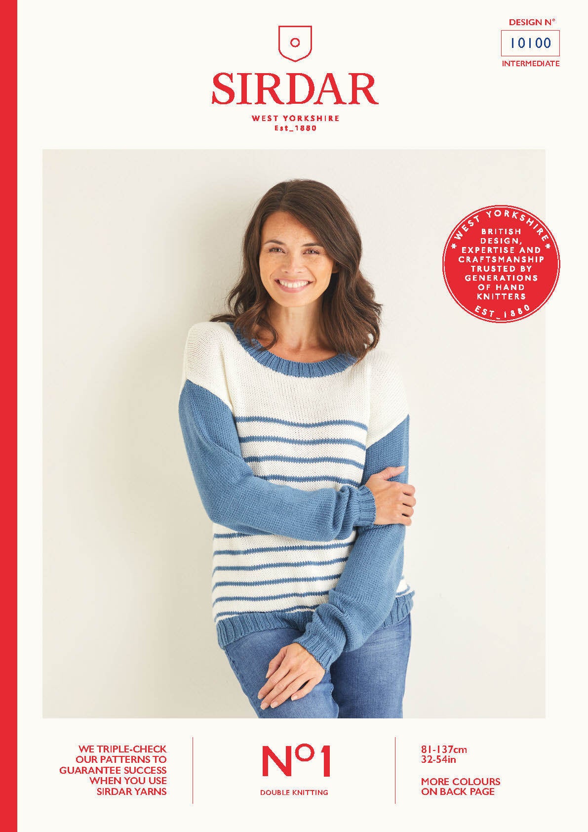 Ladies Sweater in Sirdar No.1 DK - 10100 - Leaflet