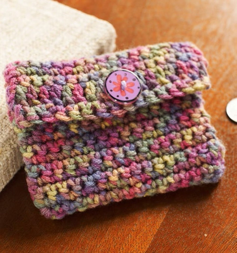 Crochet Change Purse in Red Heart Super Saver Economy Solids - LW3547