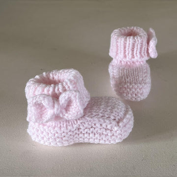 Luna Bow Baby Booties