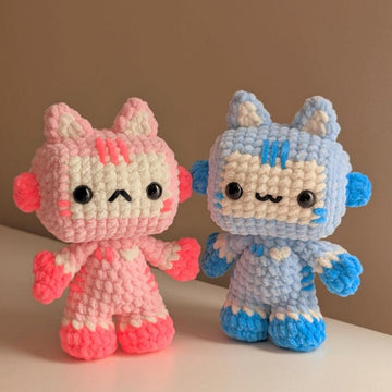 Crochet Robot and Robot Cat