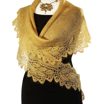 PEARL Frappé  - Artful rose lace stole