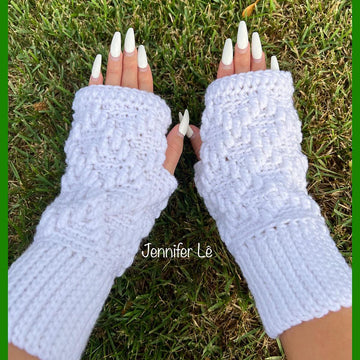 Magnolias in the Mist Fingerless Gloves