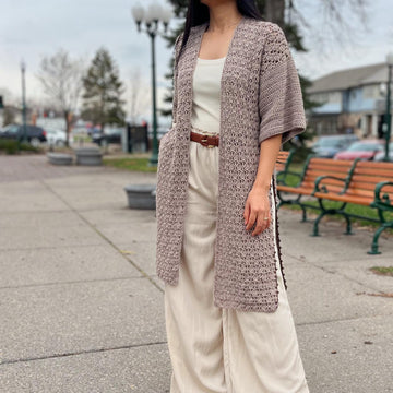 Side Slits Crochet Cardigan