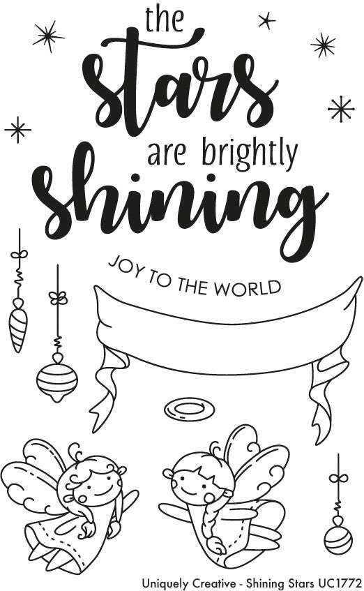Uniquely Creative 4"X6" Clear Stamps - Shining Stars