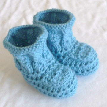 Teal Textured Baby Boots