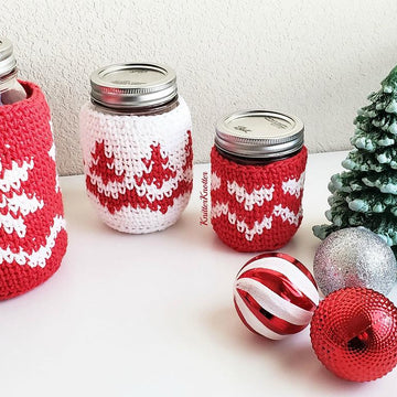'The Heart of Christmas' Mason Jar Cozies