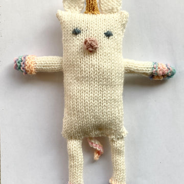 The Unicorn knitted animal soft toy