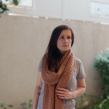 Desert Sand knit scarf
