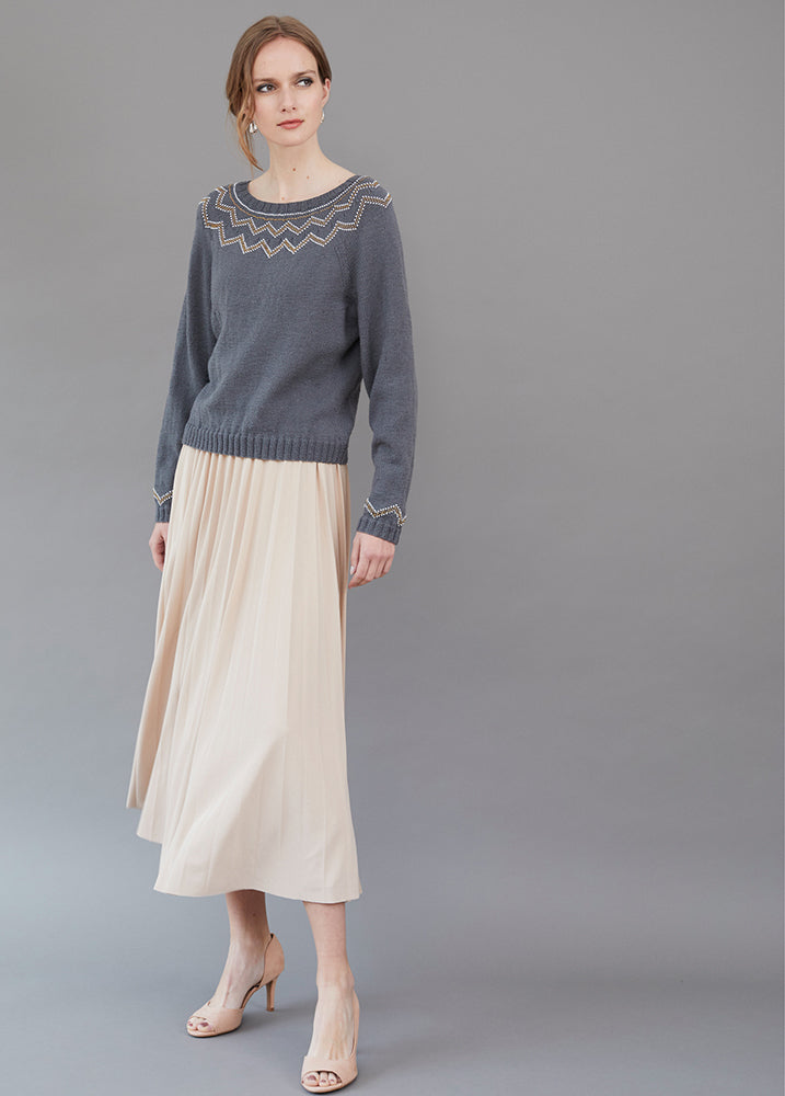 Billie Jumper - Knitting Pattern For Women in Debbie Bliss Rialto 4 Ply