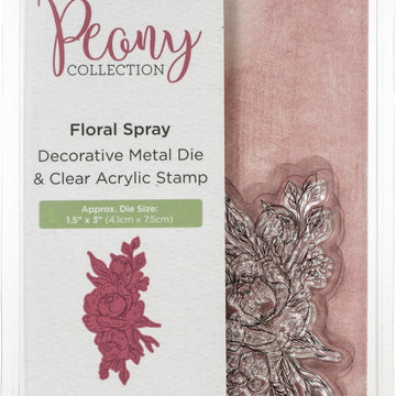 Crafter's Companion Nature's Garden Peony Stamp & Die - Floral Spray