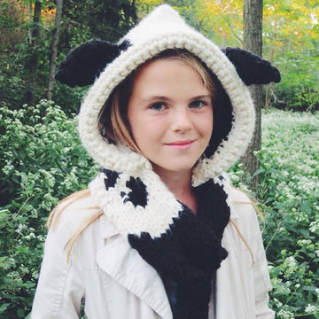 Caldwell the Cow Hooded Scarf